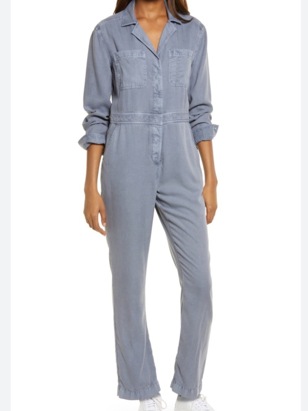Treasure & Bond Utility Boiler Suit. Washed Denim Jumpsuit. Blue/Grey. Size XS.